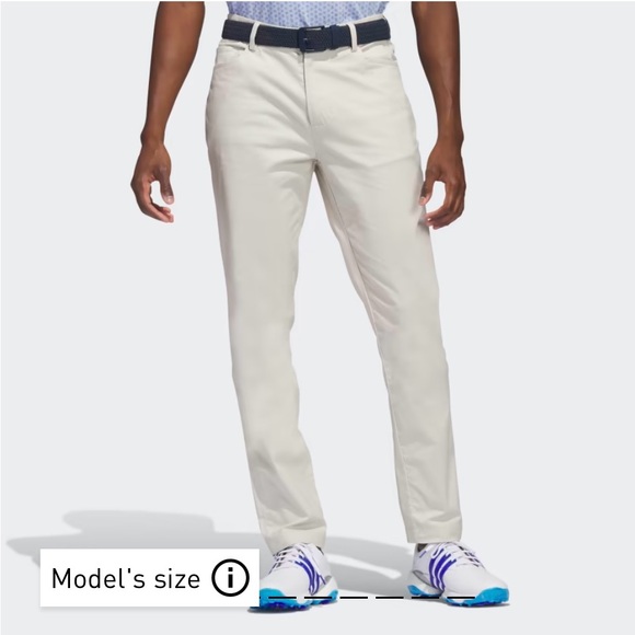 Adidas 2023 GO-TO 5-POCKET GOLF PANTS, TAN color 36W X 32l